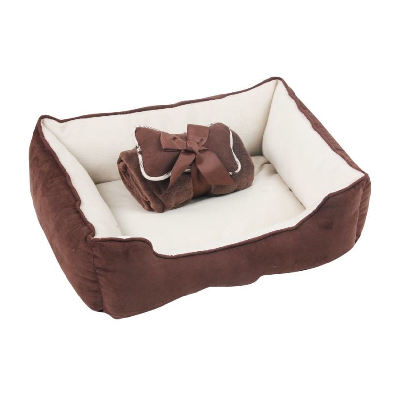 Pawise - Pack Cama, Manta Y Cojín Para Perro Color Café
