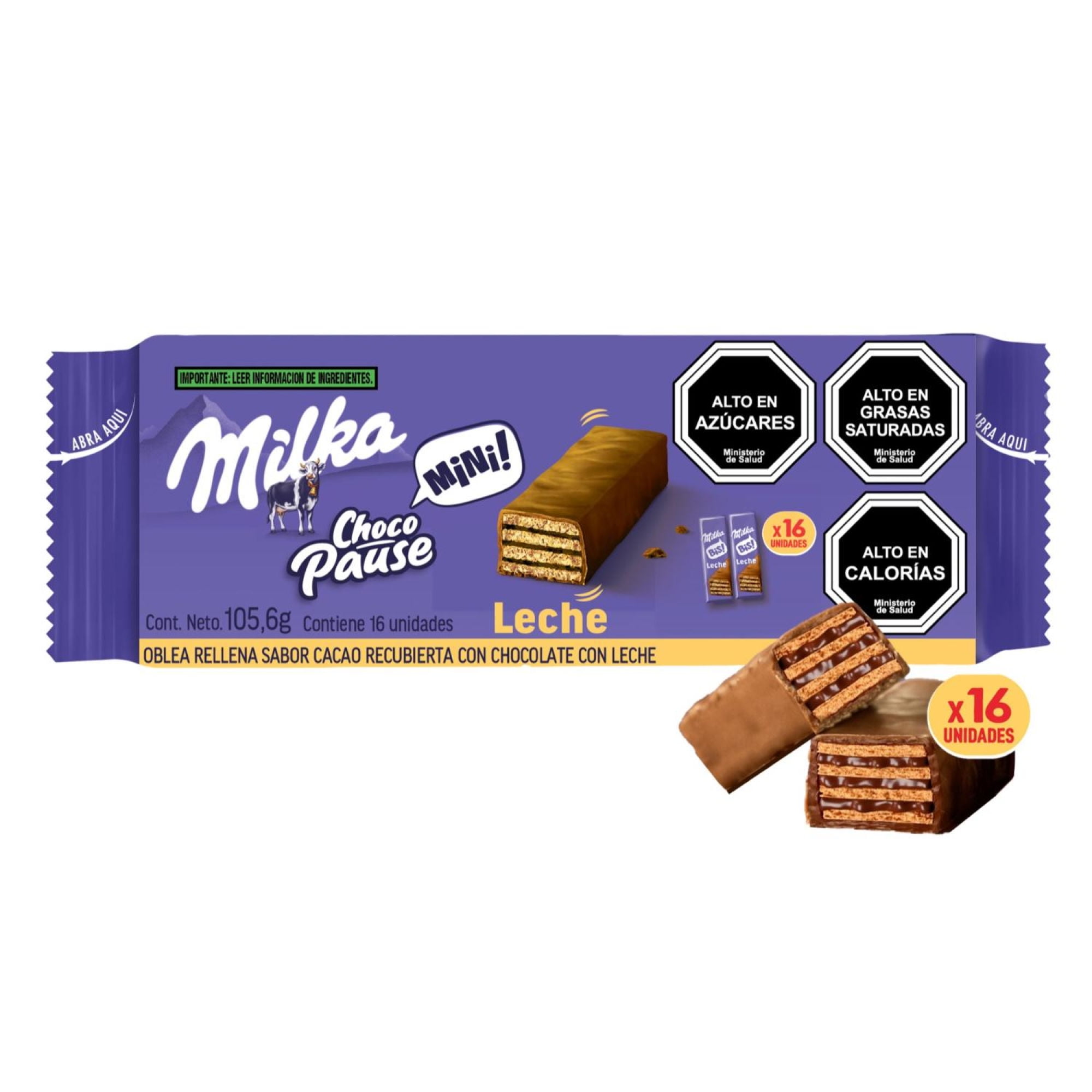 Galleta Bañada En Chocolate X 16 Und 105,6 g Milka