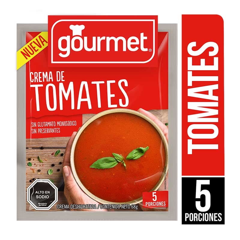 Crema De Tomate (5 Porciones) Sobre 68 g Gourmet