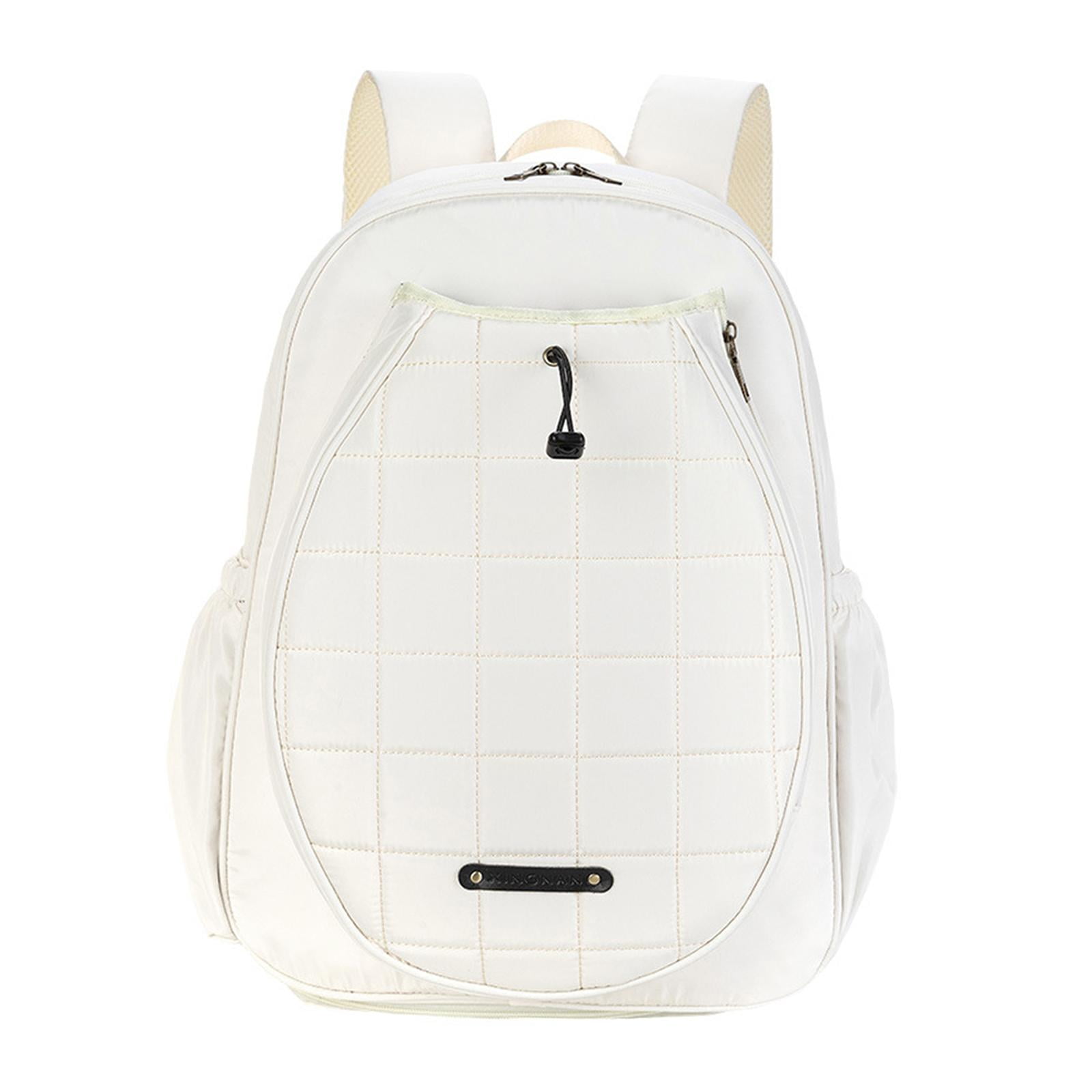 Ioensy - Mochila De Tenis Bolsa De Tenis Soporte De Raqueta Para Accesorios De Pelotas De Raqueta De Tenis Blanco