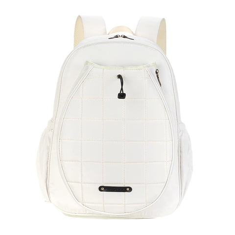 Ioensy - Mochila De Tenis Bolsa De Tenis Soporte De Raqueta Para Accesorios De Pelotas De Raqueta De Tenis Blanco