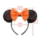 thumbnail image 3 of Diadema Doublemiss con Lentejuelas, Orejas de Ratón y Lazo Naranja – Negra, 3 of 4