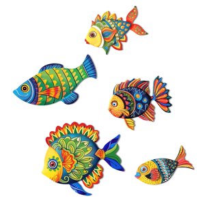 Magideal - 5 Piezas De Decoración De Pared De Madera, Decoración De Habitación Con Temática De Playa, Decoración Colgante De Baño Con Temática Náutica Para Dormi