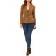 thumbnail image 2 of INSPIRE CHIC Blazer de trabajo de mujer con cinturón de imitación de ante, manga larga, abotonado, talla M, color marrón, 2 of 7