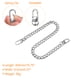 thumbnail image 2 of Correa de Cadena Plana de Hierro Uxcell, 16" Cadenas de Bolsos Correas de Reemplazo DIY, Plata, 2 of 6