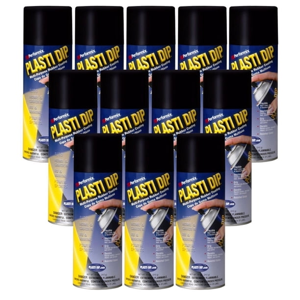 Lata de aerosol Plasti Dip Black con revestimiento de goma, 11 oz (325 ml), 12 unidades