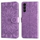 thumbnail image 1 of Funda tipo cartera FOXDOCK para Samsung Galaxy S23 Plus , diseño girasol en relieve, cuero PU, cierre magnético, soporte y tarjetero, 1 of 5