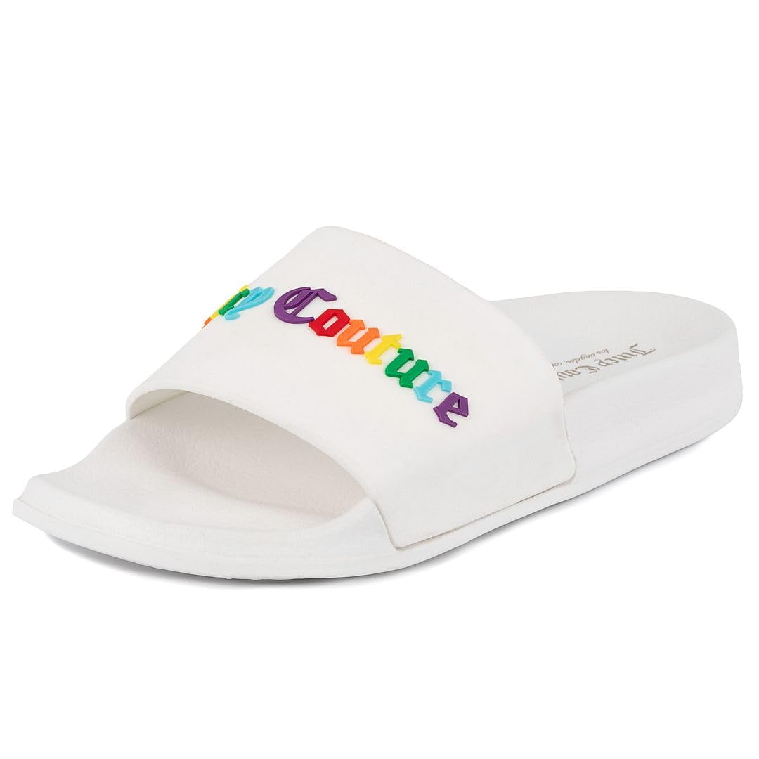 Sandalia Slide Juicy Couture Whimsey White Para Mujer, Talla 6