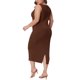 thumbnail image 5 of Agnes Orinda Trajes de Halloween Vestido de Mujer Tallas Grandes Verano Sin Mangas Cuello Cuadrado Ajustado Cóctel Vestido de Tirantes 2X Marrón, 5 of 8