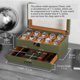 thumbnail image 2 of Caja de Relojes ROTHWELL de 10 Ranuras en Cuero Verde/Marrón Claro, 2 of 6