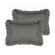 thumbnail image 1 of REGALWOVEN Fundas de Almohada con Triple Volante, Juego de 2 Fundas de Almohada, Fundas de Almohada de Cama con Cierre de Sobre Queen (20"x30") Gris, 1 of 7