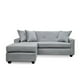 thumbnail image 2 of Sofá L Intercambiable New Sevilla Felpa Gris, 2 of 5