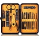 thumbnail image 1 of Set Manicure Pedicure YHIT 16 Piezas Acero Negro MECM01, 1 of 3