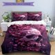 thumbnail image 1 of Dreamlike Fusion of Skulls Butterflies and Petals Printed Duvet Cover Set (1 * Cover+2 * Pillowcase Without Core) Suitable for Home Bedroom Guest Room Dormitory, 1 of 1
