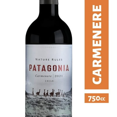 Vino Tinto Carmenere 13.5° Botella 750 Ml Patagonia