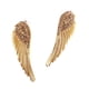 thumbnail image 2 of Cristal Rhinesotne Gran ángel Ala Gota Pendientes Pendientes Orejas Pernos Oro, 2 of 3