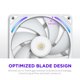 thumbnail image 4 of Ventilador de caja NZXT F140X Performance 140 mm PWM RGB blanco, 4 of 9