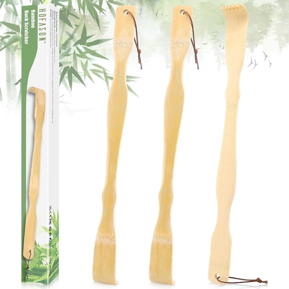 Rascador de Espalda HOFASON de Bambú, Pack de 3, 16,5 Pulgadas