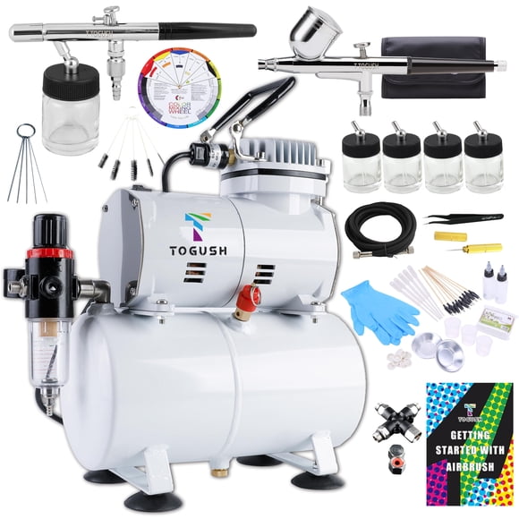 Kit de Aerógrafo T TOGUSH con Compresor de Doble Acción
