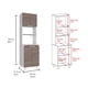 thumbnail image 3 of Mueble Para Microondas Fendi 205x60x51,3 Cm Castaño Y Blanco, 3 of 3