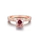 thumbnail image 2 of Anillos de Boda de Moissanita para Mujer 1 Uds Corte Redondo Color D VVS1 Anillos de Diamante Blanco/rojo Anillos de Compromiso de Moissanita de Plata Esterlina con Certificado, 2 of 6