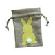 thumbnail image 1 of Bolsa De Arpillera Con Cordón De Decoración De Conejito De Pascua 14x10cm Favores De Fiesta Reutilizable Amarillo, 1 of 5
