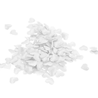 Genérico - Pétalos Corazón Tela Blanco 100 Uds 3 Cm
