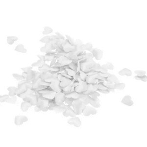 Genérico - Pétalos Corazón Tela Blanco 100 Uds 3 Cm