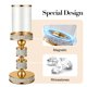 thumbnail image 4 of Portavelas Dounx 40 cm de Metal y Cristal con Estrado de Strass, 4 of 9