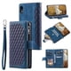 thumbnail image 1 of Premium Leather Flip Phone Case with Zipper Wallet for iPhone 14, 13, 12, 11 Pro Max, X, XS, XR, 8, 7, Plus SE 2020, 2022, 1 of 3