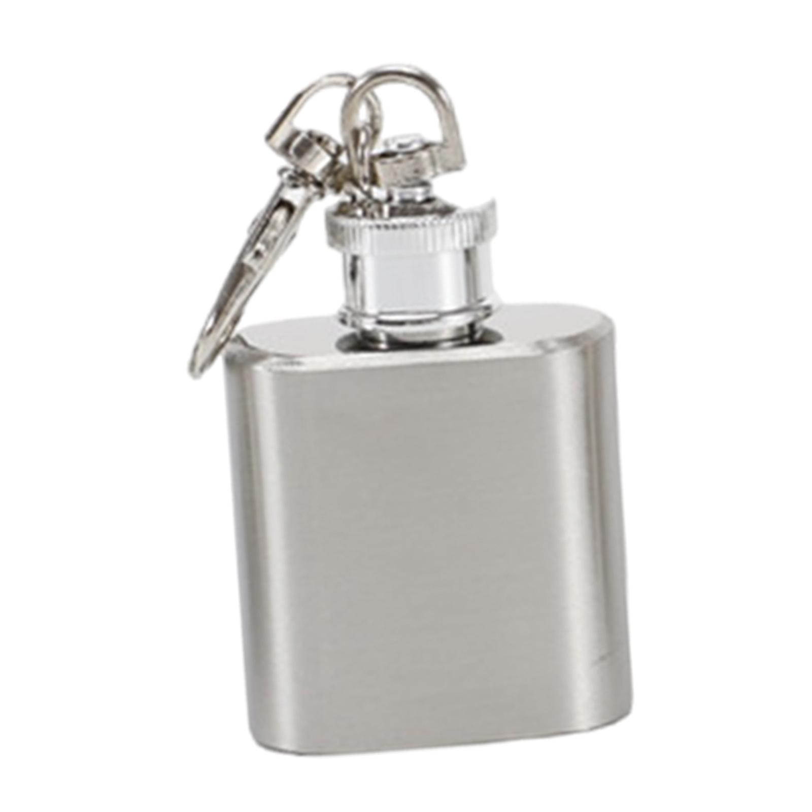 Magideal - Frasco De Cadera De Acero Inoxidable, Botella Ligera, Frasco De Bolsillo Portátil Pequeño De 1 Para Barbacoa, Fiesta, Viaje Al Aire Libre, Picnic Cuadrado