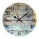 thumbnail image 4 of Reloj de pared de madera moderno, relojes silenciosos que no hacen tictac, relojes colgantes rústicos decorativos de madera para cocina, decoraciones Multicolor, 4 of 5