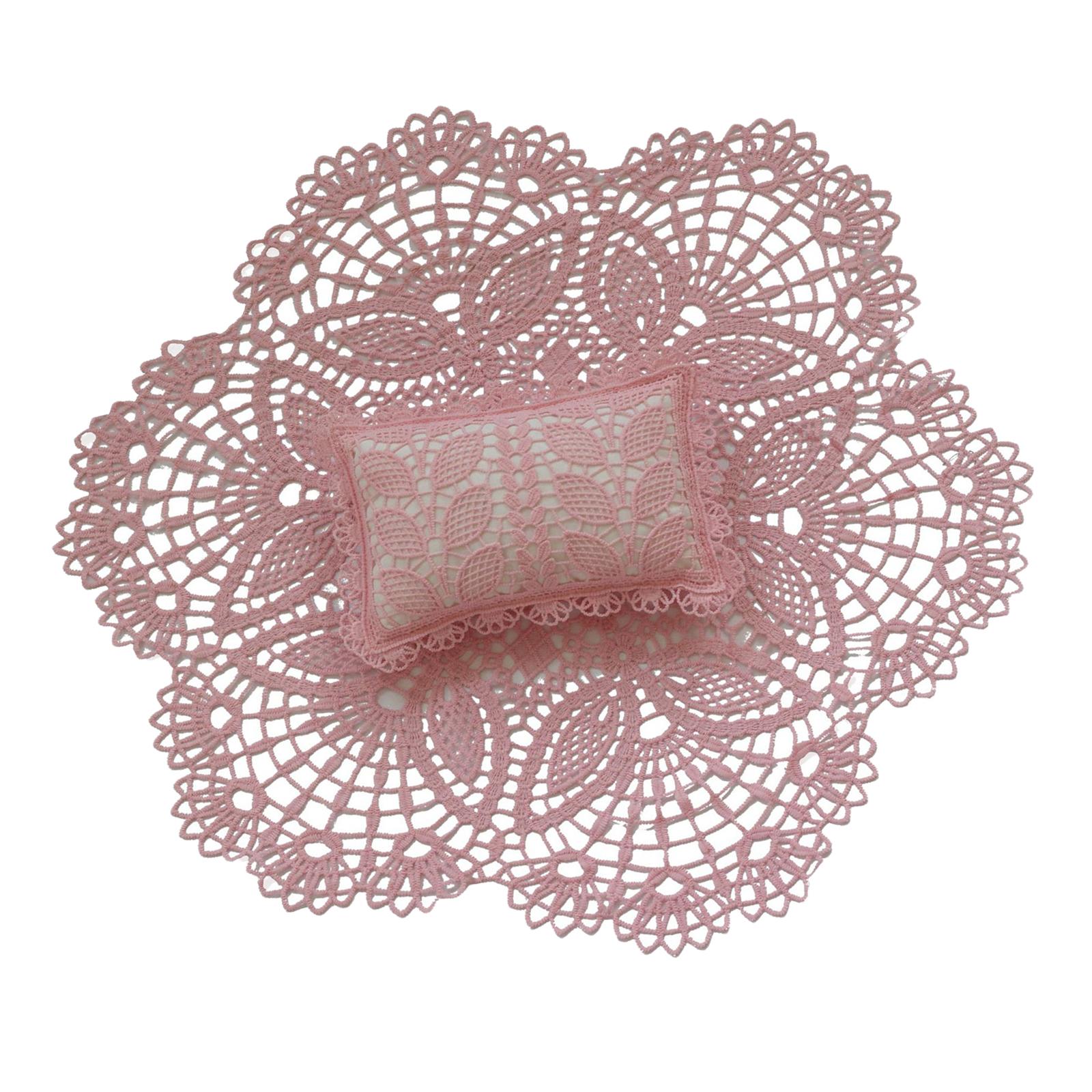 Magideal - Accesorios Para Fotografía De Bebés, Alfombrilla De Fondo Para Sesión De Fotografía, Conjunto De Almohadas, Alfombrilla Cómoda Para Sesión De Fotografía, Ahueca Rosa