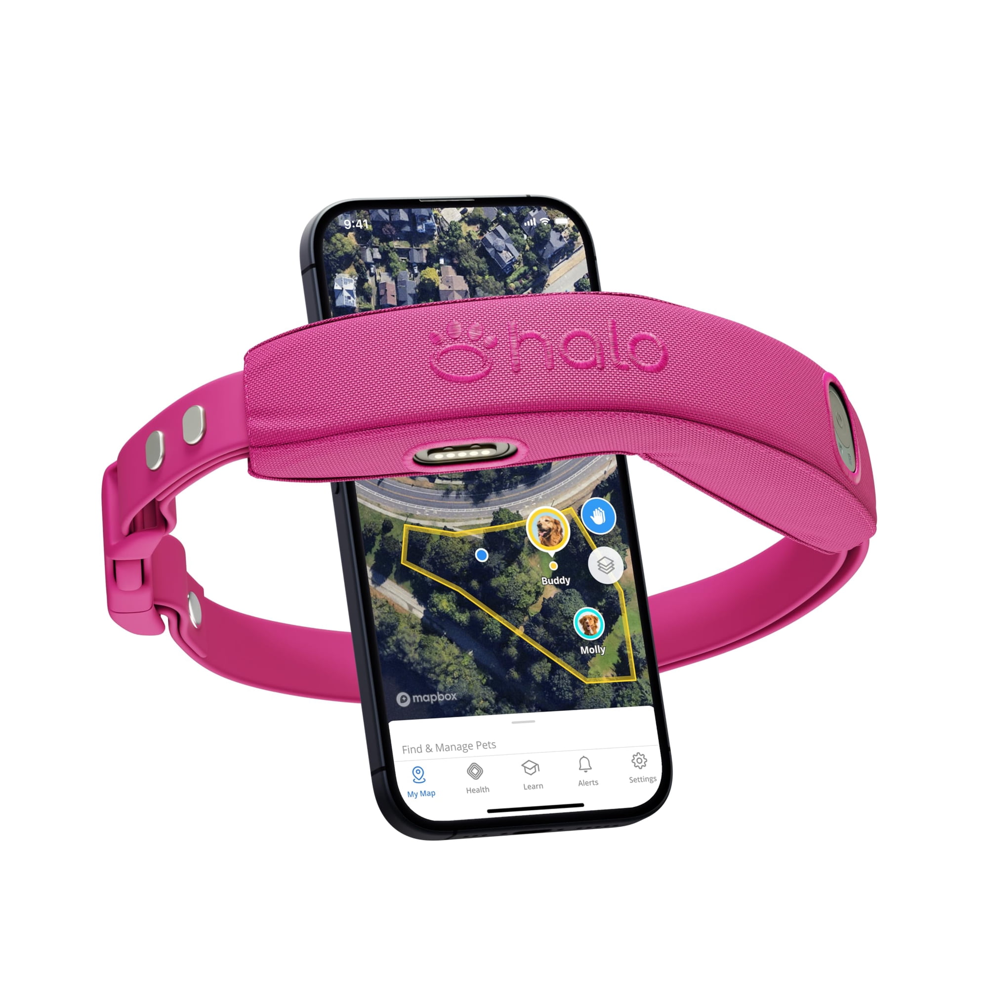 Valla Inalámbrica Para Perros Y Collar Gps Para Perros Halo Collar 4 Orchid