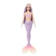 thumbnail image 1 of Muñeca Barbie Sirena con pelo y diadema de fantasía rosa y lila, 1 of 6