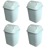 Bloccare - Pack 4 Basureros Plásticos De 10 Litros Basurero Para Baño