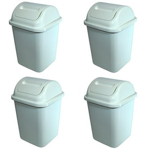 Bloccare - Pack 4 Basureros Plásticos De 10 Litros Basurero Para Baño