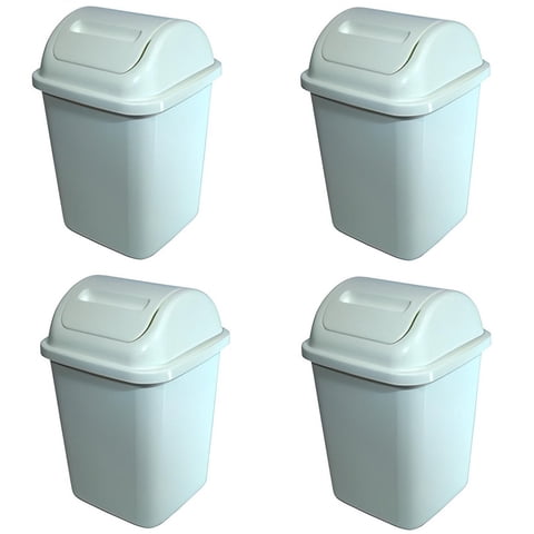 Bloccare - Pack 4 Basureros Plásticos De 10 Litros Basurero Para Baño