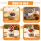 thumbnail image 4 of Frascos de vidrio para avena nocturna Npmkx, paquete de 2, con tapas de bambú, 4 of 8