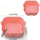 thumbnail image 1 of 1/2PCS Square Air Fryer Silicone Pot Reusable Air Fryers Liners Oven Baking Tray Home Kitchen Air Fryer Accessories 7.67''x6.49''x1.96'', 1 of 5