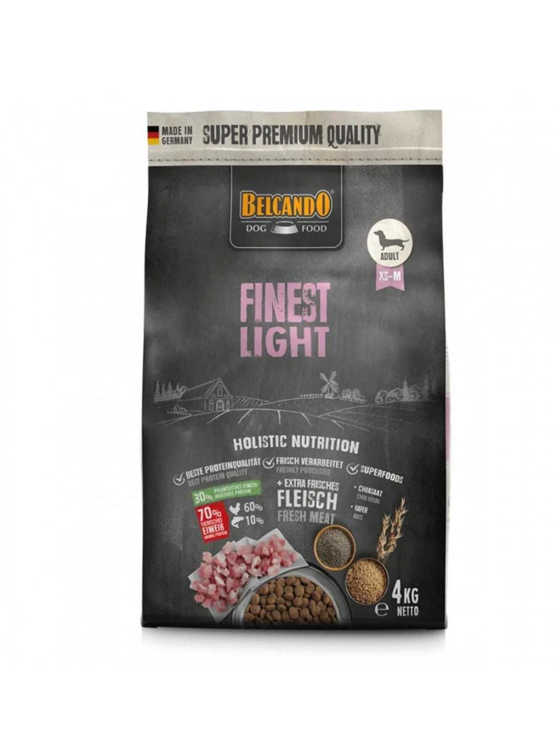 Alimento Belcando Finest Light Saco 4 Kg Amarillo 558115-1