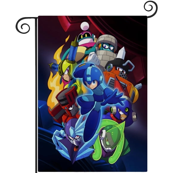 Bandera De Jardín Temática Mega Man Desmarcar