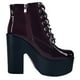 thumbnail image 3 of Botin Charol Taco Alto con Plataforma 60 Yassne Burdeo, 3 of 5