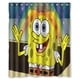 thumbnail image 1 of Cortina de ducha de Bob Esponja con ganchos Ambesonne (152 x 183 cm), 1 of 3
