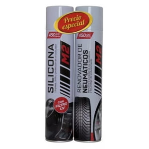 M2 - Pack Silicona Spray + Renovador De Neumáticos Auto (480Cc)