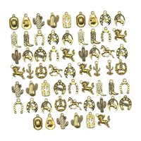 Bothyi - 60 Piezas De Dijes De Vaquero Occidental Vintage Para Hacer Joyas, Pulseras, Tobilleras, Oro