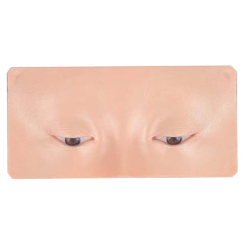 Magideal - Tablero De Práctica De Silicona, Maquillaje De Ojos Facial Reutilizable Para Principiantes En Esteticista , Color De Piel, 18X9.6X3.6Cm