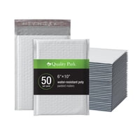 Bubble Mailers Quality Park, Color Blanco, 6 X 9 Pulgadas, 50 Unidades Por Caja