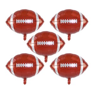 Magideal - 5 Globos De Aluminio Para Decoración De Fiestas, Decoración Única Para El Hogar, Globos De Fiesta Para Niños Y Niñas, Suministros Para Fiestas De Cump Fútbol Americano