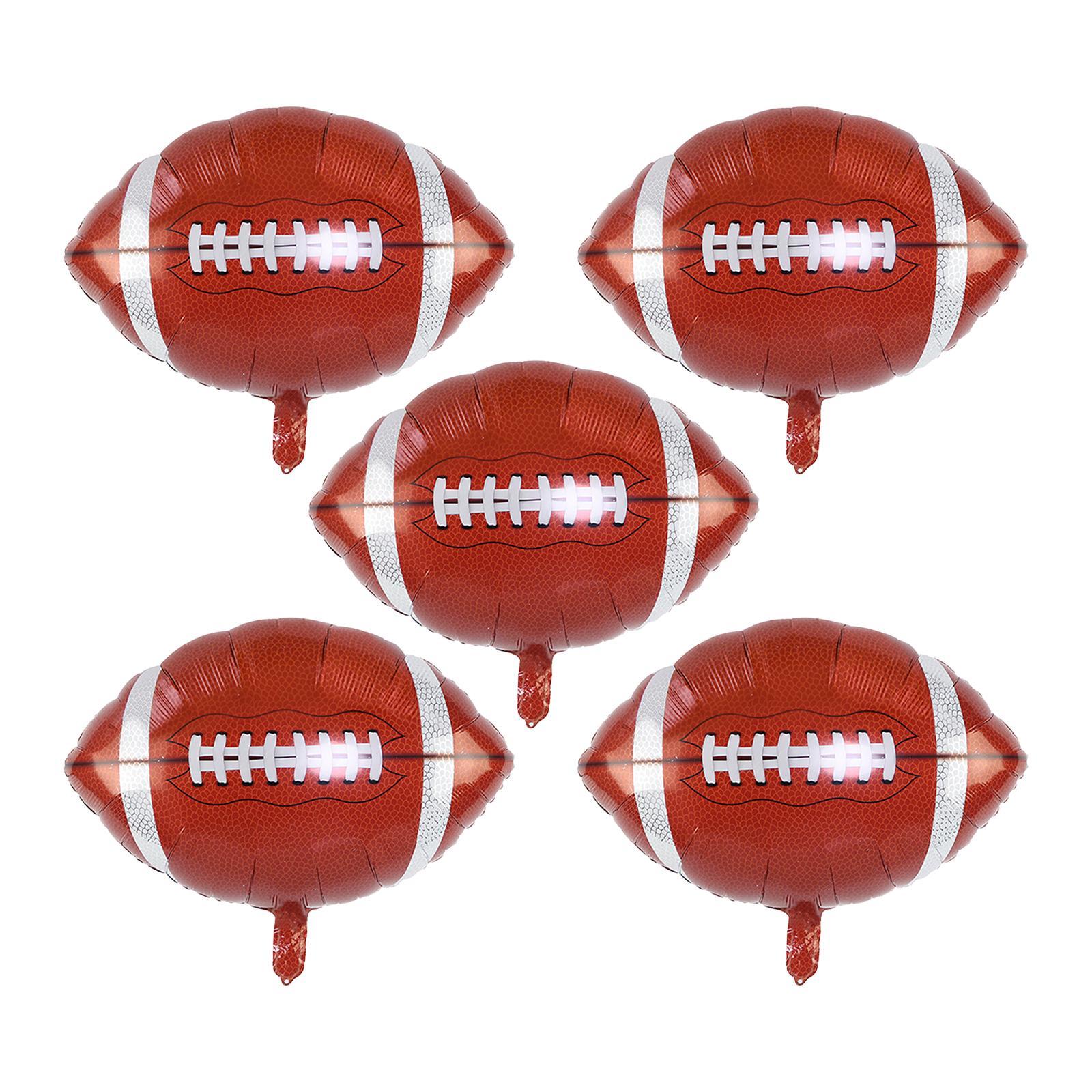 Magideal - 5 Globos De Aluminio Para Decoración De Fiestas, Decoración Única Para El Hogar, Globos De Fiesta Para Niños Y Niñas, Suministros Para Fiestas De Cump Fútbol Americano